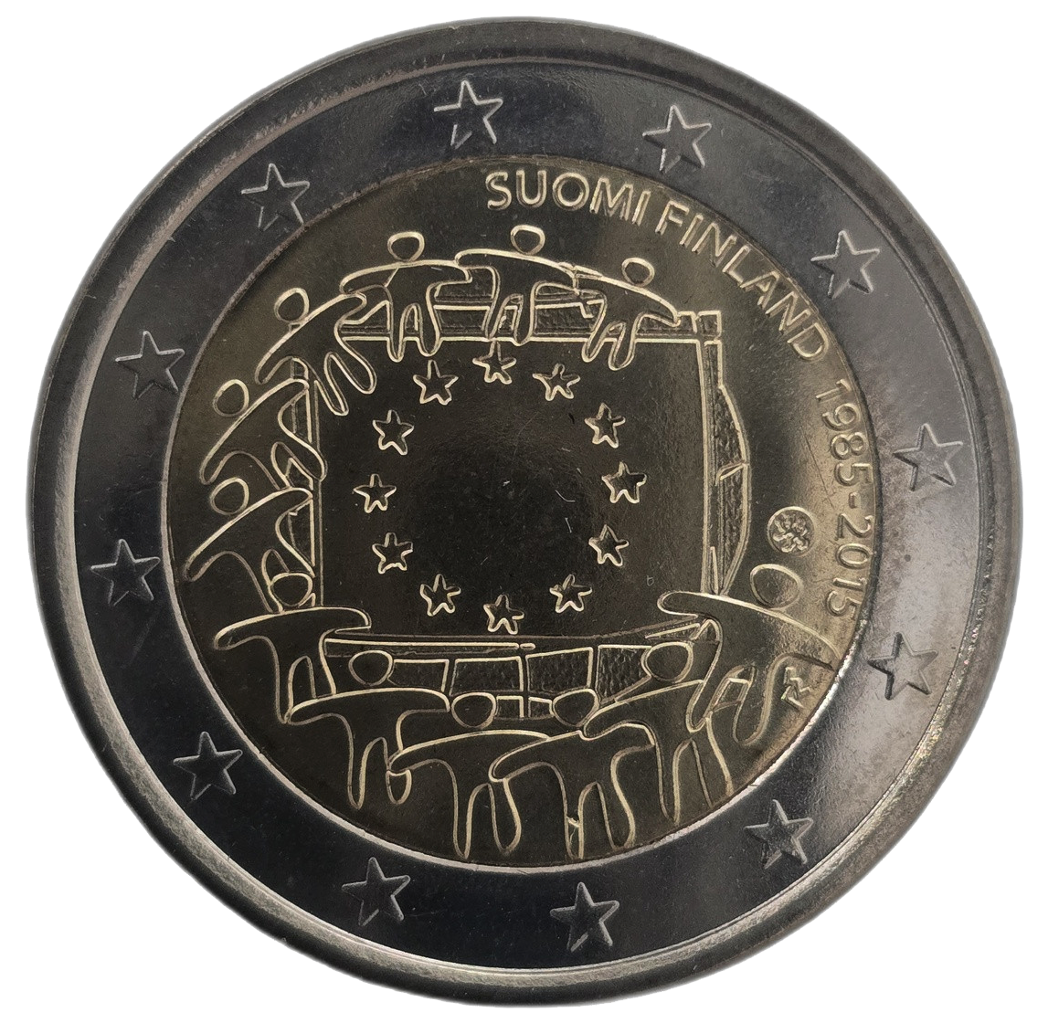 2 euros conmemorativa XXX Aniversario de la Bandera Europea
